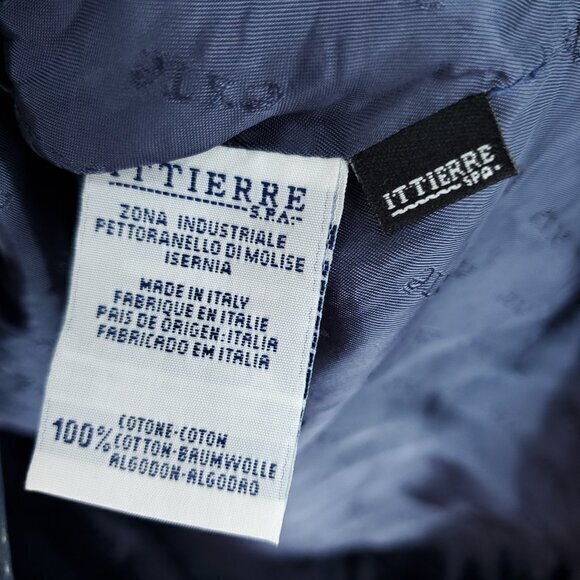 VTG 90s Exte Jeans Coated Woven Collared Mini Dress 28/42/US 6 Navy Blue - Picture 15 of 16